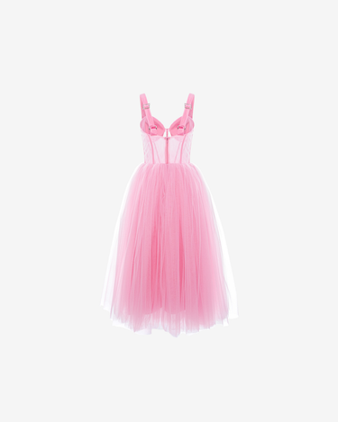 Rochie Tulle cu Corset Iconic, Roz