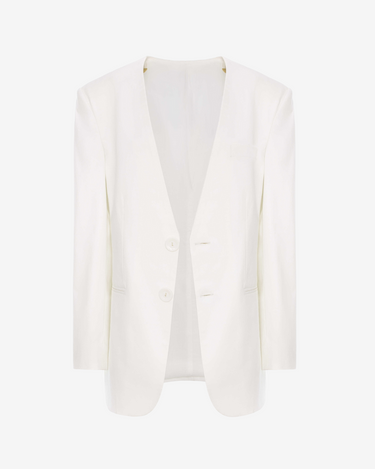 White Crop Blazer