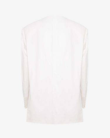 White Crop Blazer
