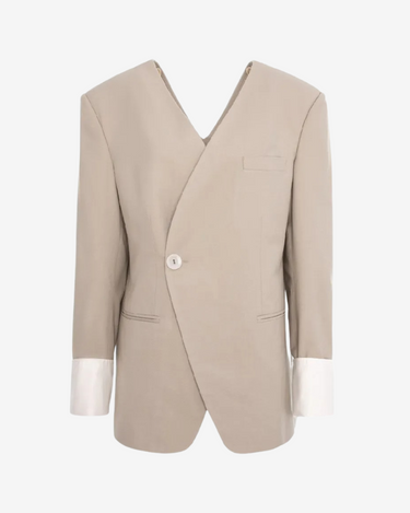 White Crop Blazer
