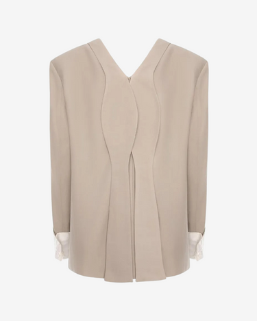 White Crop Blazer
