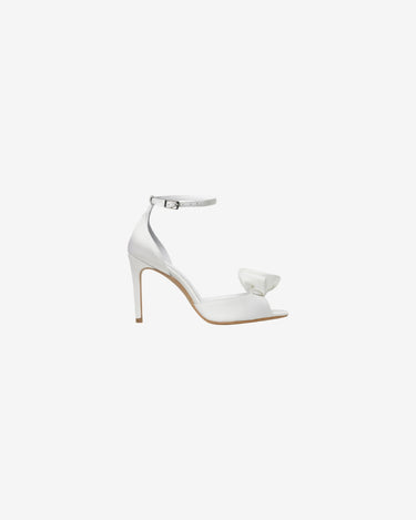 Sandale din Satin "Sara", Albe