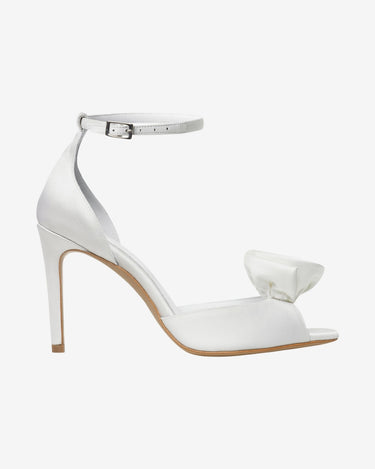 Sandale din Satin "Sara", Albe