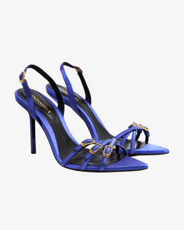 Sandale din Satin Ivy, Indigo