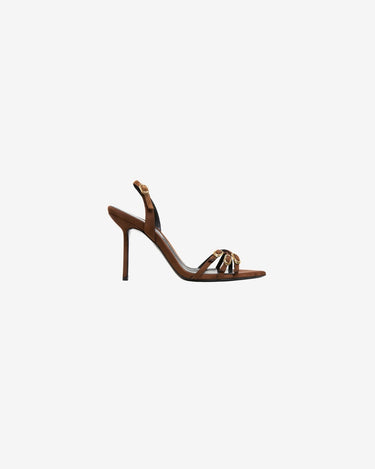 Sandale din Satin Ivy, Maro