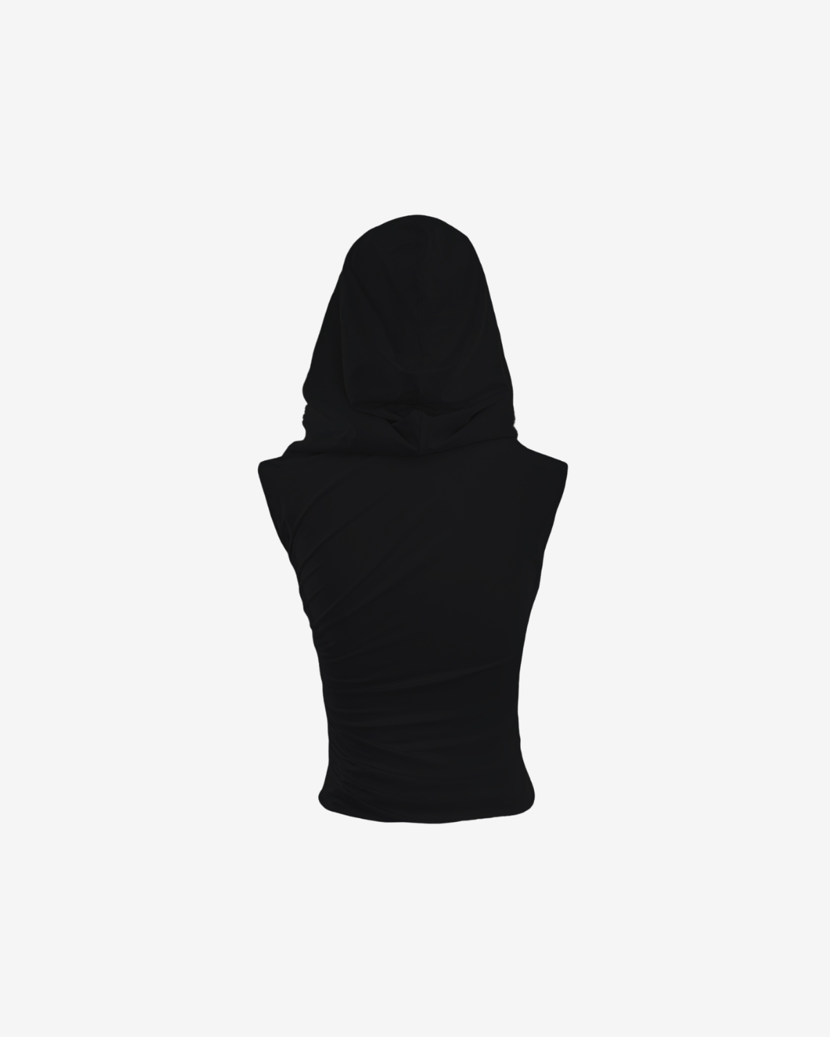 Top cu Gluga "Data Veil", Negru, SZY