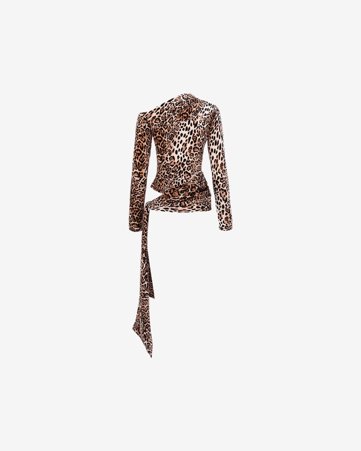 Bluza cu Drapaje Blankie din Catifea, Leopard
