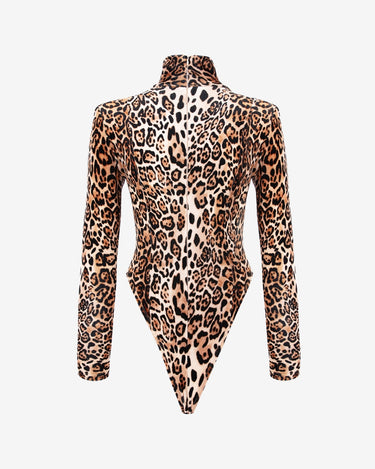 Body cu Helanca Blankie din Catifea, Leopard