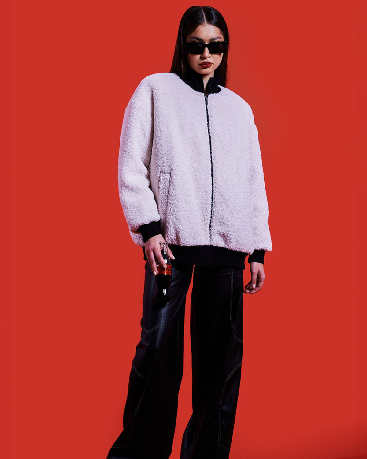 Bomber Oversized Unisex, Alb
