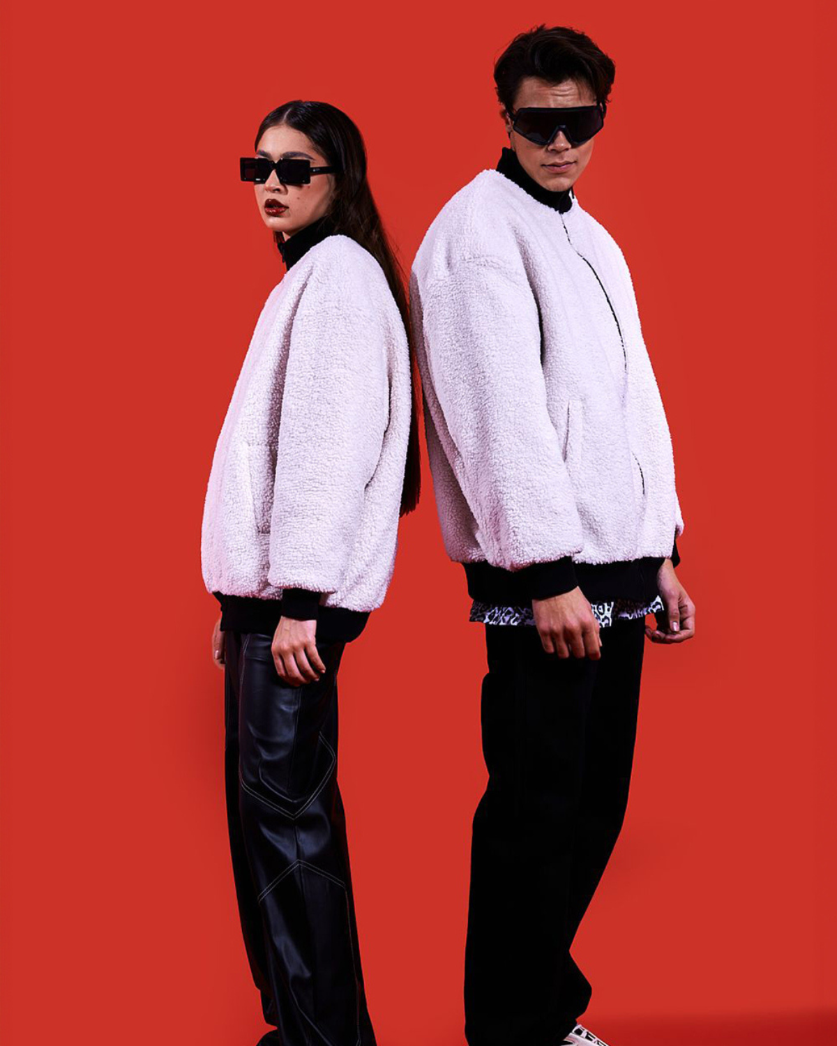 Bomber Oversized Unisex, Alb