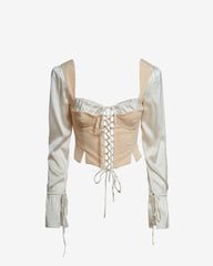 Camasa Corset Carmen, Crem