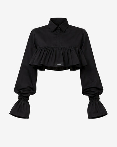 Camasa Crop Clara, Neagra