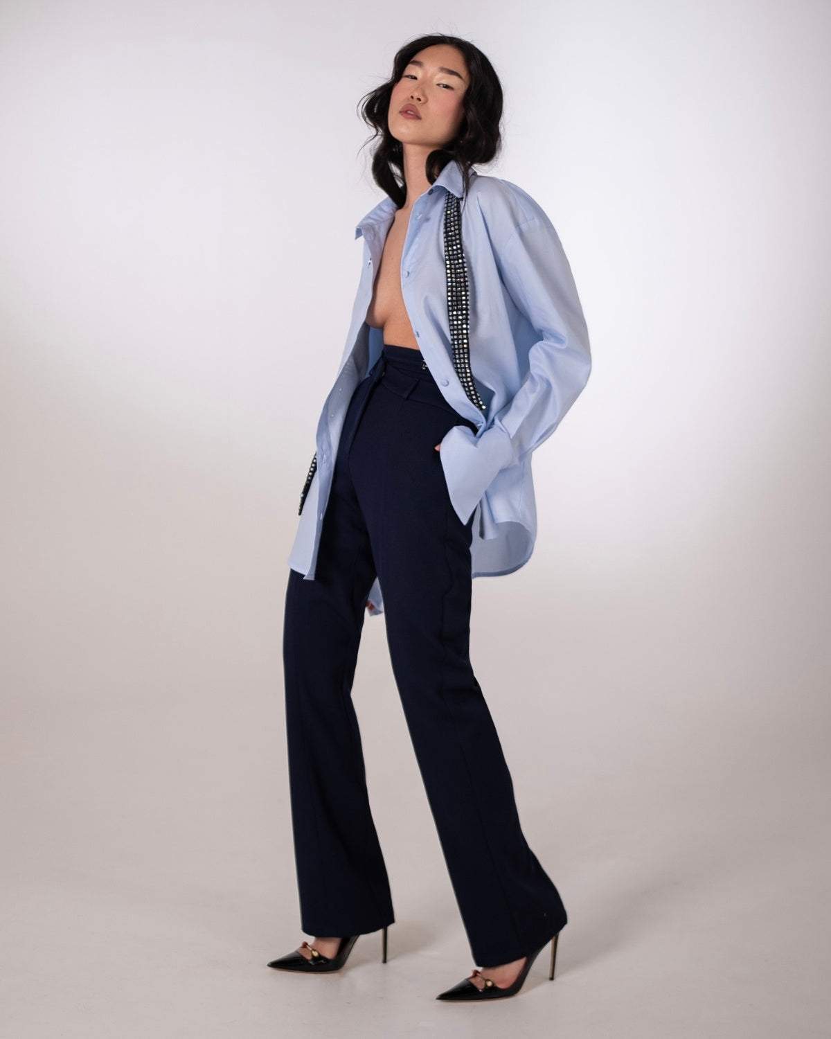 Camasa Oversized, Albastru Deschis