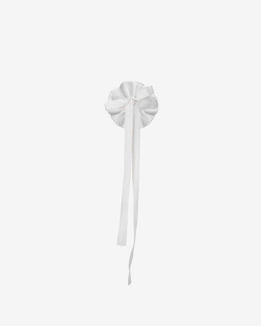 Choker cu Floare din Satin, Ivory