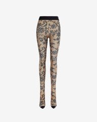 Boots Tights, Lace Print