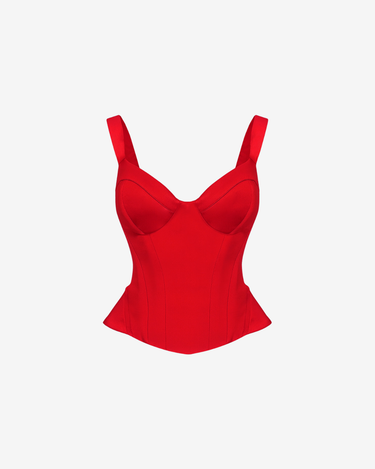 Corset Structurat, Rosu