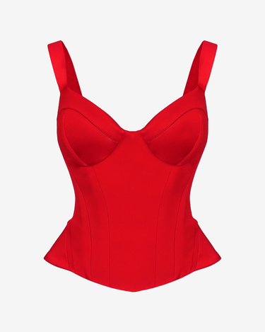 Corset Structurat, Rosu