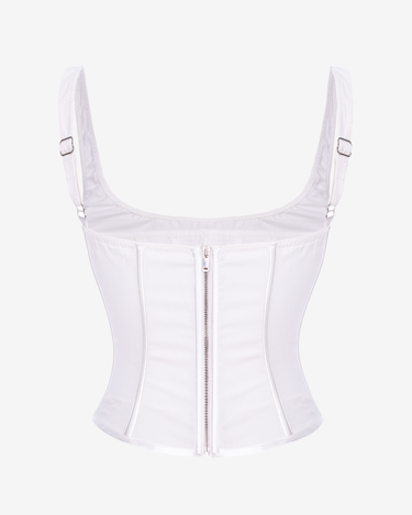 Corset Victoria din Bumbac, Alb