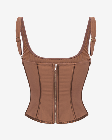 Corset Victoria din Bumbac, Maro