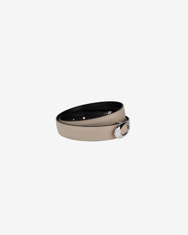 Curea Reversibila Infinity Black, Tapioca & Silver