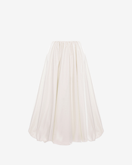 Balloon Midi Skirt, White