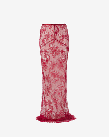 Fusta Maxi din Dantela Transparenta, Blood