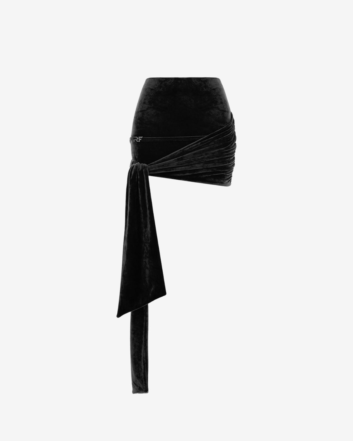 Fusta Mini Blankie din Catifea, Neagra