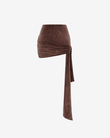 Fusta Mini Blankie din Catifea, Chocolate