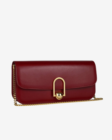 Geanta Baguette Eon cu Lant, Burgundy