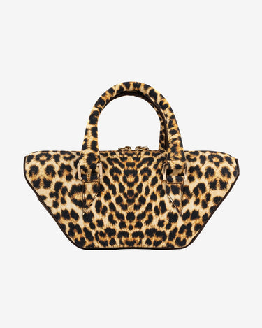 Geanta Mini de Piele "Boat", Leopard