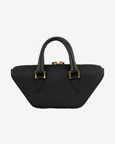 Geanta Mini de Piele "Boat", Neagra