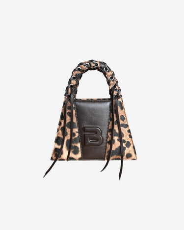 Geanta Mini Franjuri "Lock", Leopard