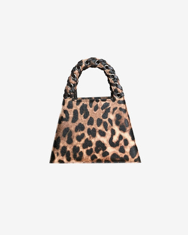 Geanta Mini Franjuri "Lock", Leopard