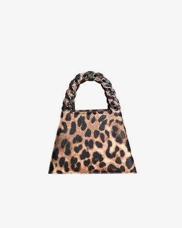 Geanta Mini Franjuri "Lock", Leopard