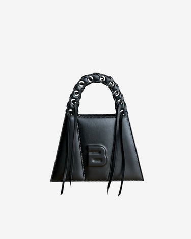 Geanta Mini Franjuri "Lock", Neagra