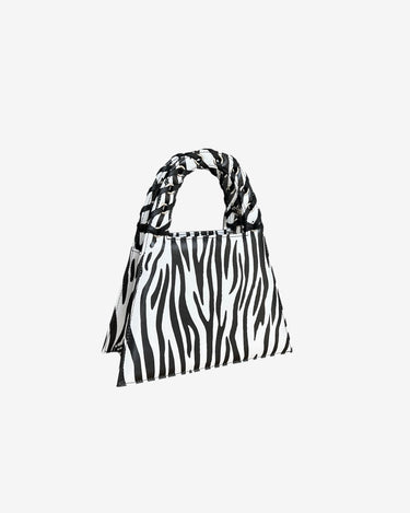 Geanta Mini Franjuri "Lock", Zebra