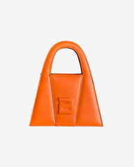 Orange Leather Minnie Lock Bag