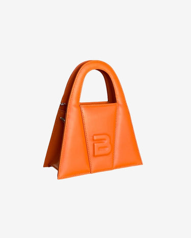 Orange Leather Minnie Lock Bag