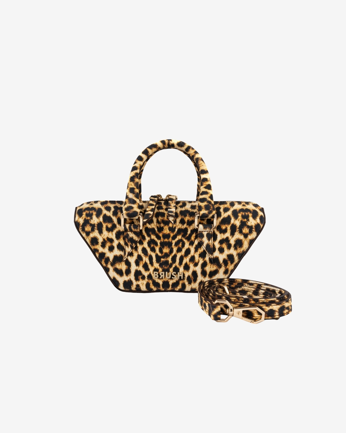 Geanta de Piele "Baby Boat", Leopard, Brush