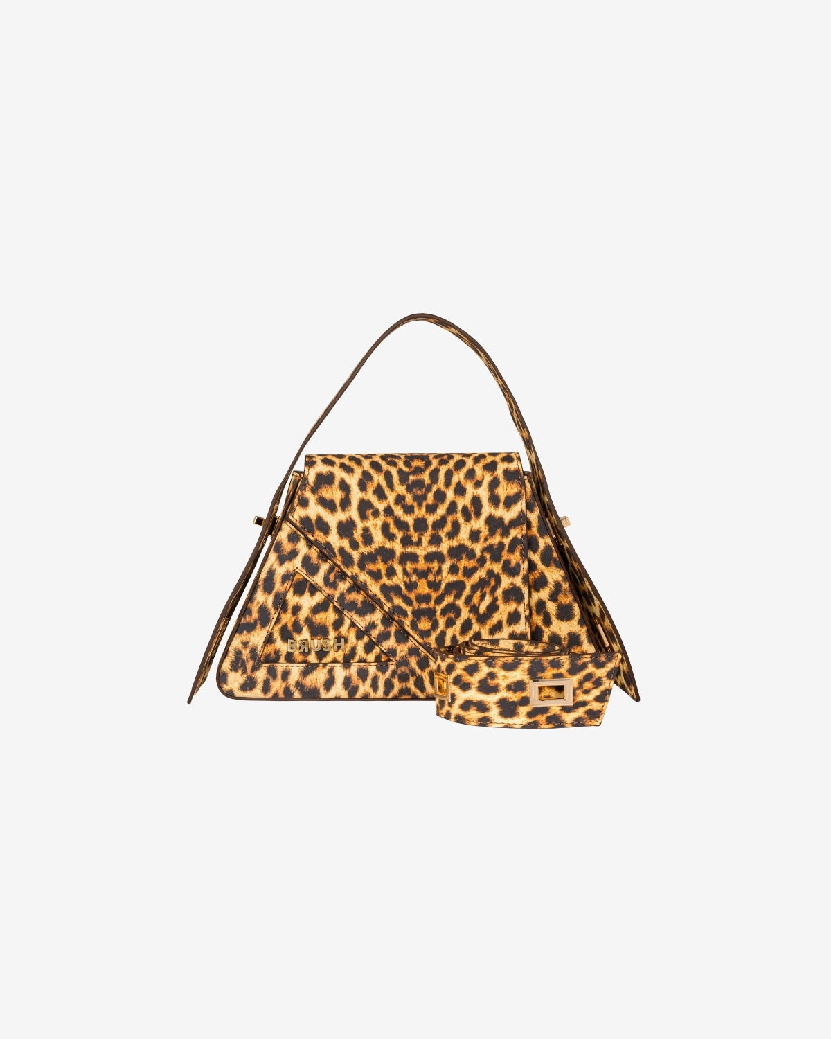 Geanta de Piele "Baby Ruler", Leopard, Brush