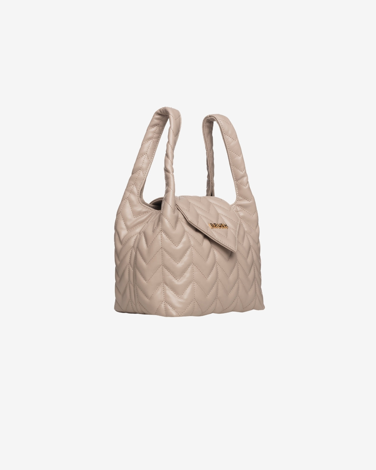 Geanta de Piele "Lulu", Taupe, Brush