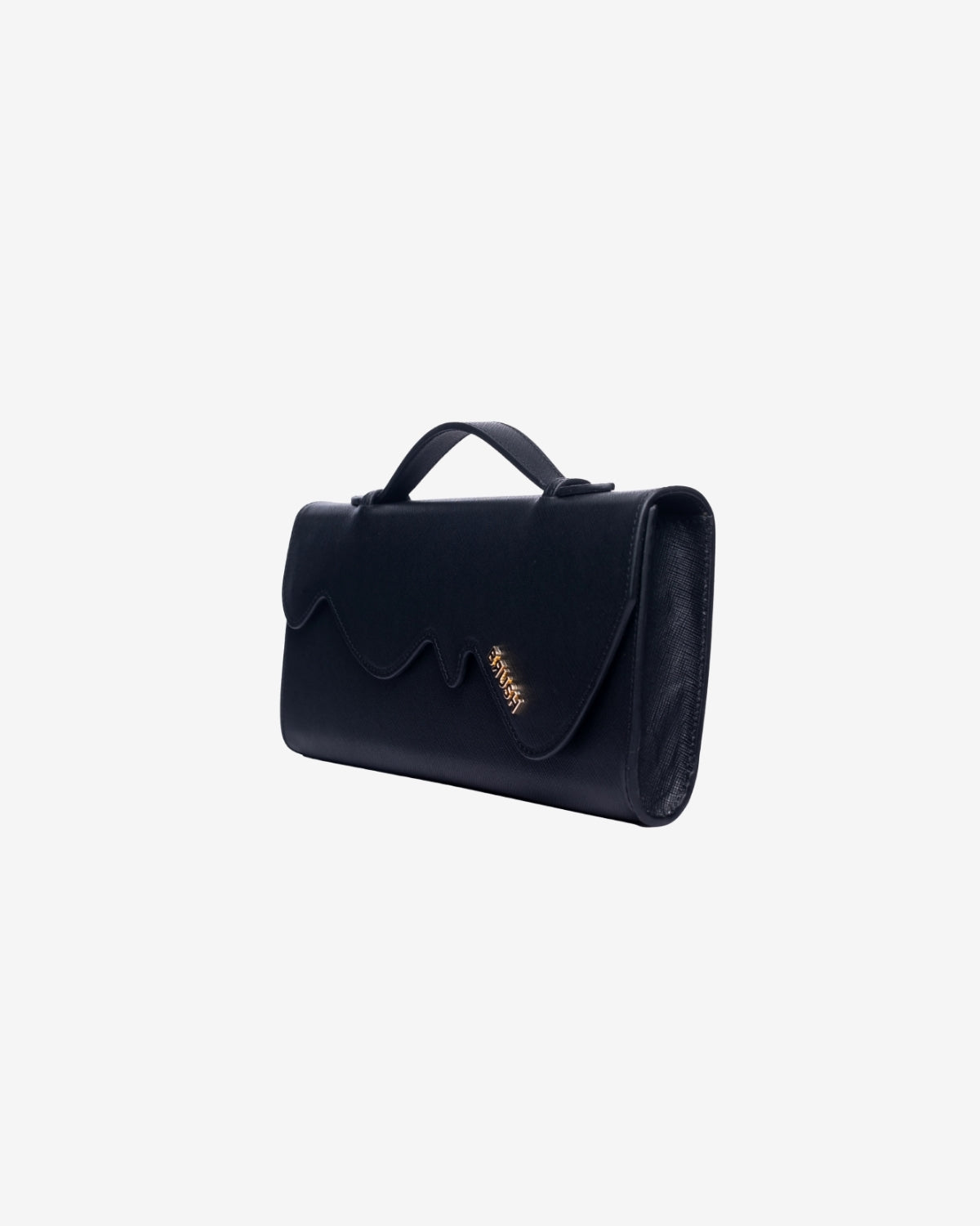 Geanta de Piele "Melt", Neagra, Brush