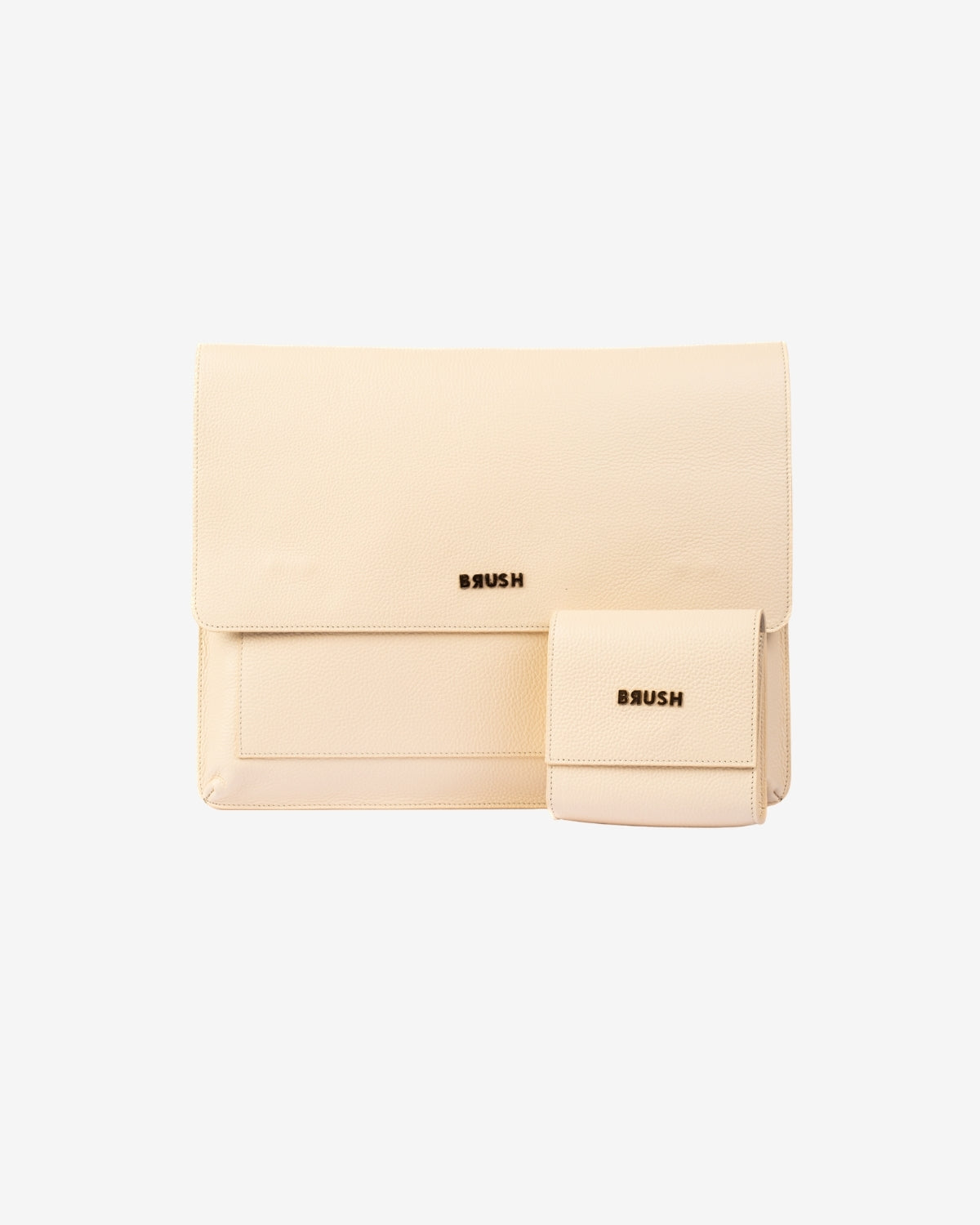 Husa Piele pentru Laptop, Crem