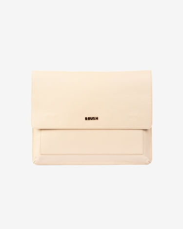 Husa Piele pentru Laptop, Crem