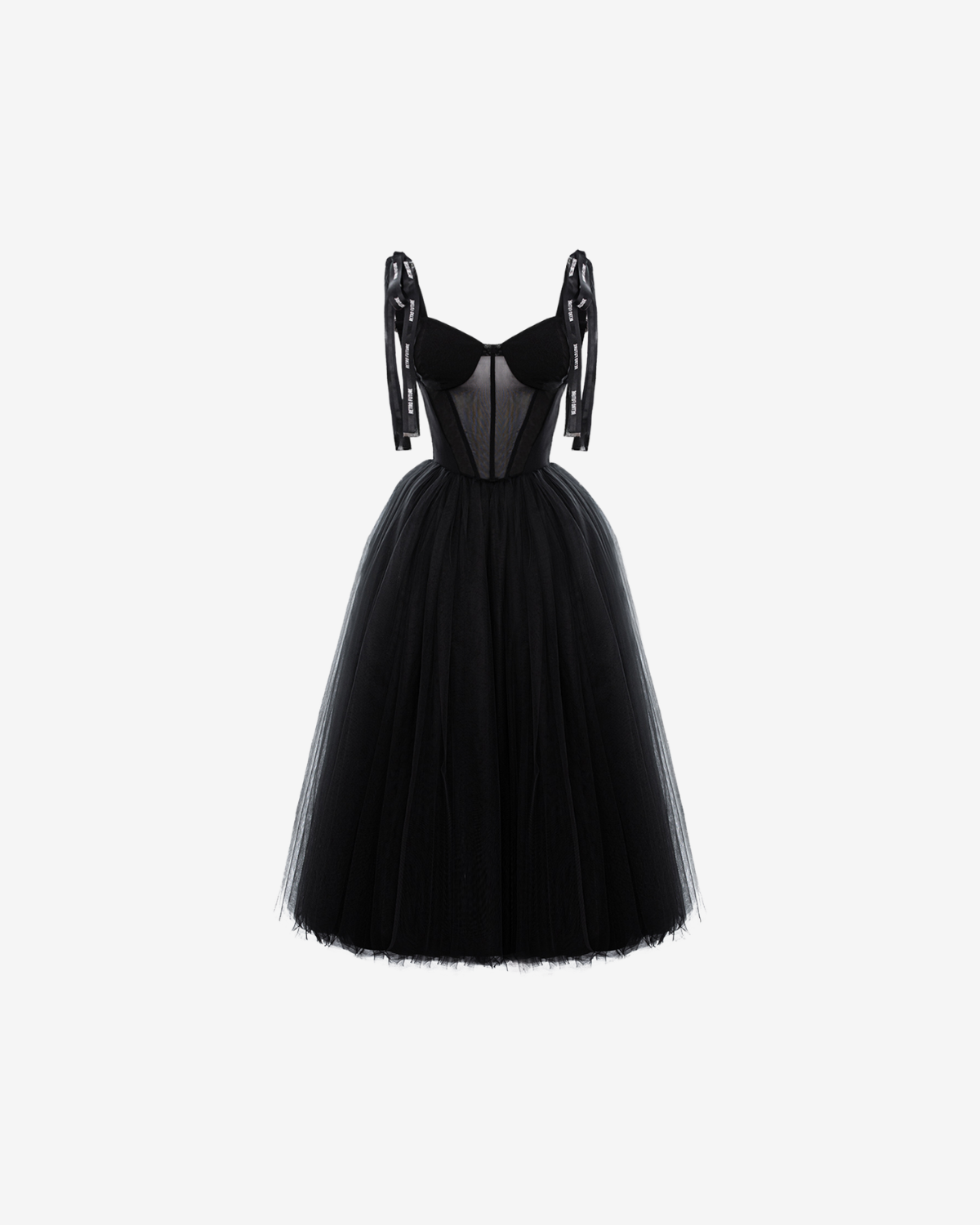 Rochie Tulle cu Corset Iconic, Neagra