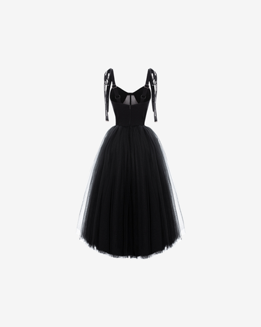Rochie Tulle cu Corset Iconic, Neagra