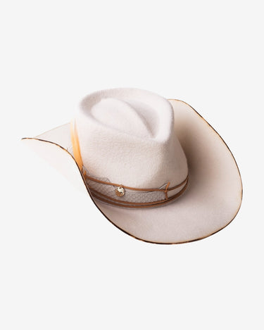 Palarie Newdora Cowboy, Alb Ars