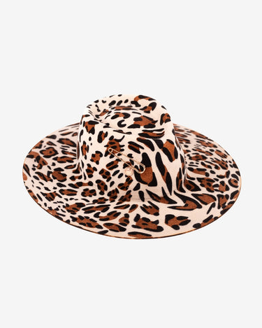 Palarie Elegance Fedora, Wild Leopard