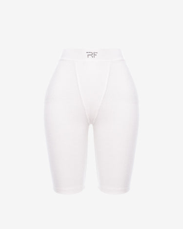 Pantaloni Scurti din Bumbac Organic, Albi