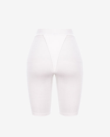 Pantaloni Scurti din Bumbac Organic, Albi